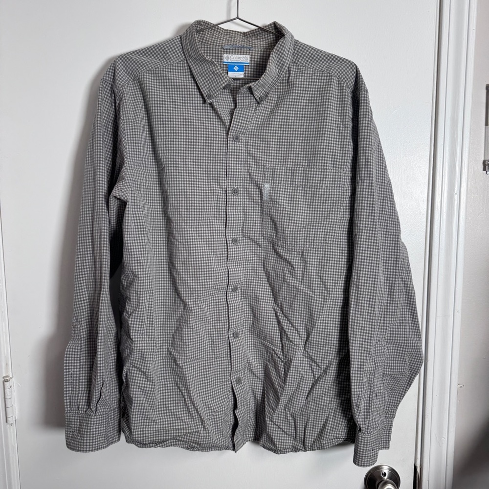 Columbia button-down casual shirt.